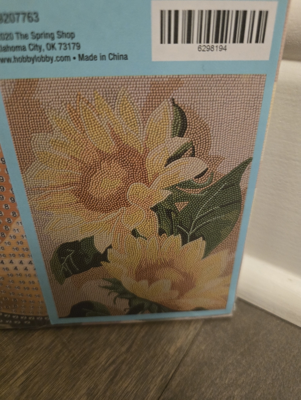 Diamond Art Painting Kit, Mounted Canvas, Sunflower Diamond Dot, Full Kit, New - Picture 2 of 3